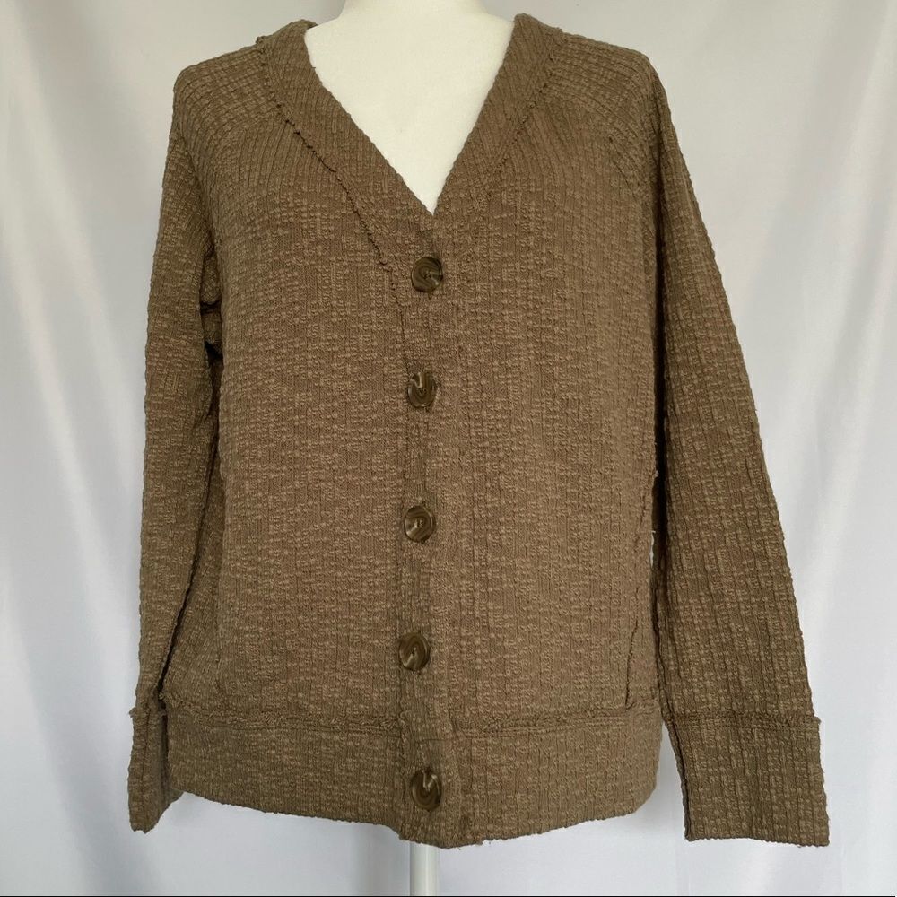 NWT Two by Vince Camuto Army GreenButton Up Cardigan Size Large